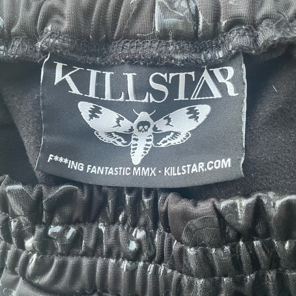 Killstar brand women’s polyester holographic print bellbottoms - Picture 3 of 6